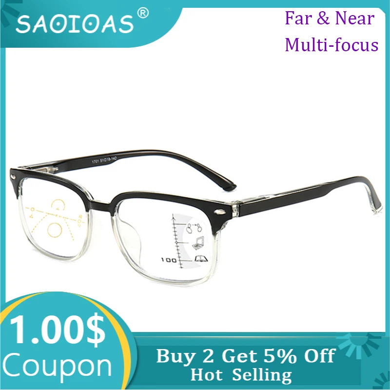 Мужские Мультифокальные очки для чтения SAOIOAS бифокальные дальнозоркости + 1 0 5