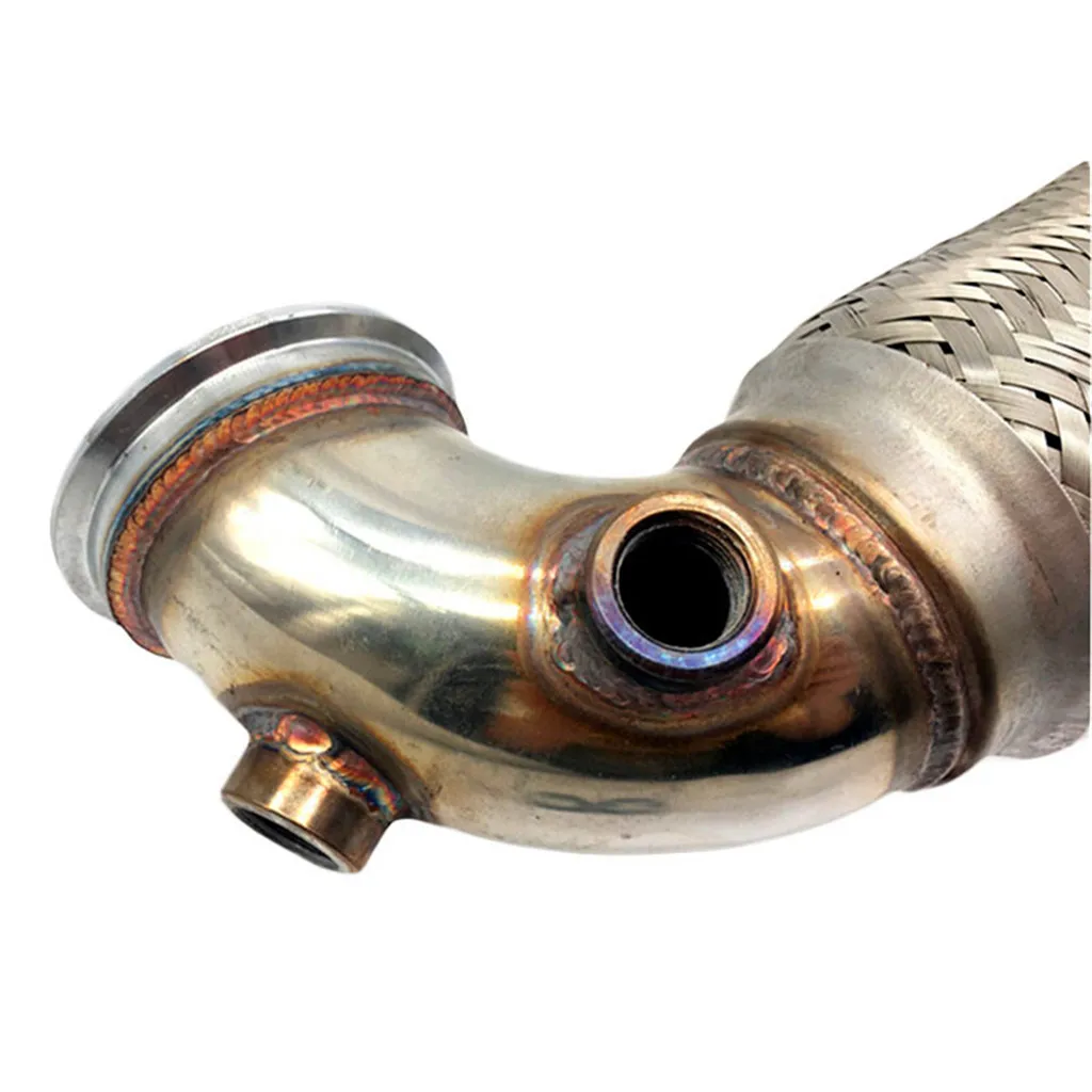 Downpipe 2 5 &quot'V-Band низкопрофильный 90Deg с гибкой гофрированная трубка из