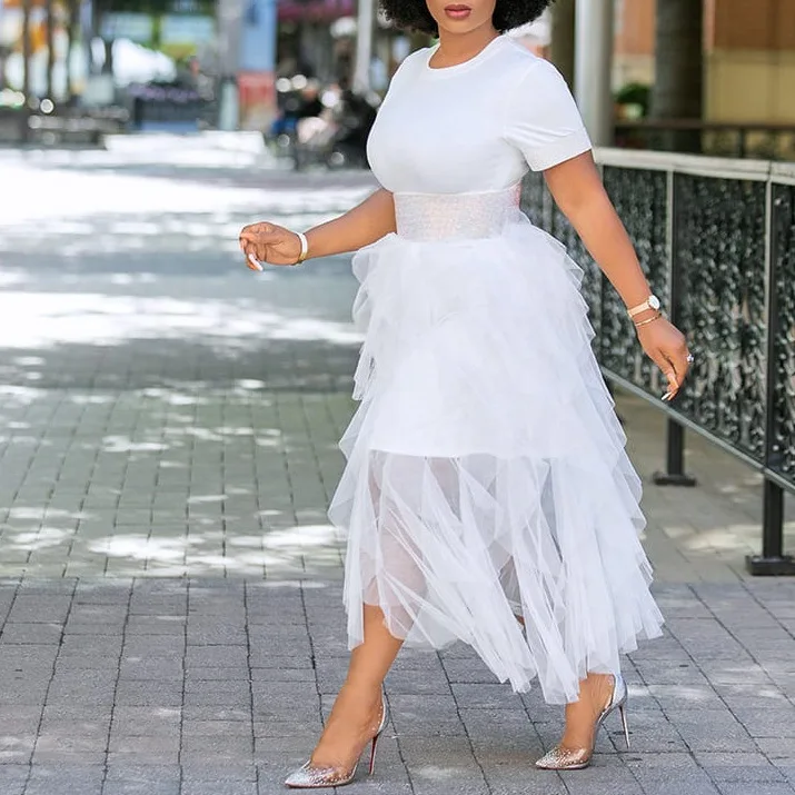 BKLD 2019 летний женский костюм из двух предметов: длинная футболка с коротким