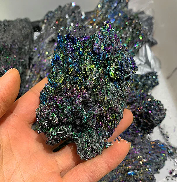 Натуральный кварцевый кристалл красочный минеральный оригинальное украшение из