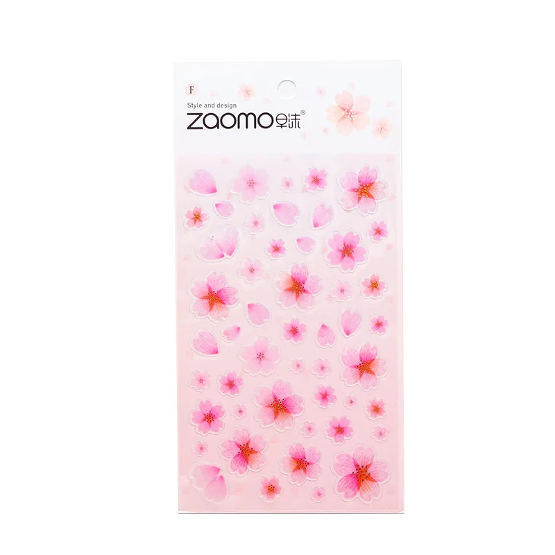 

Kawaii Sakura Paper Decorative Stickers DIY Handbook Peripheral Albums Diary Creative Stationery Stickers