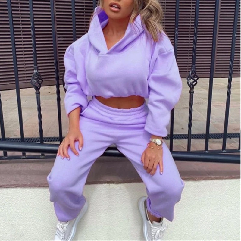 

Spring Running Set Women Plus Velvet Sport Sets Hoodies Tracksuit Sweat Pants Suits 2pcs Sportswear Female Sport Suits