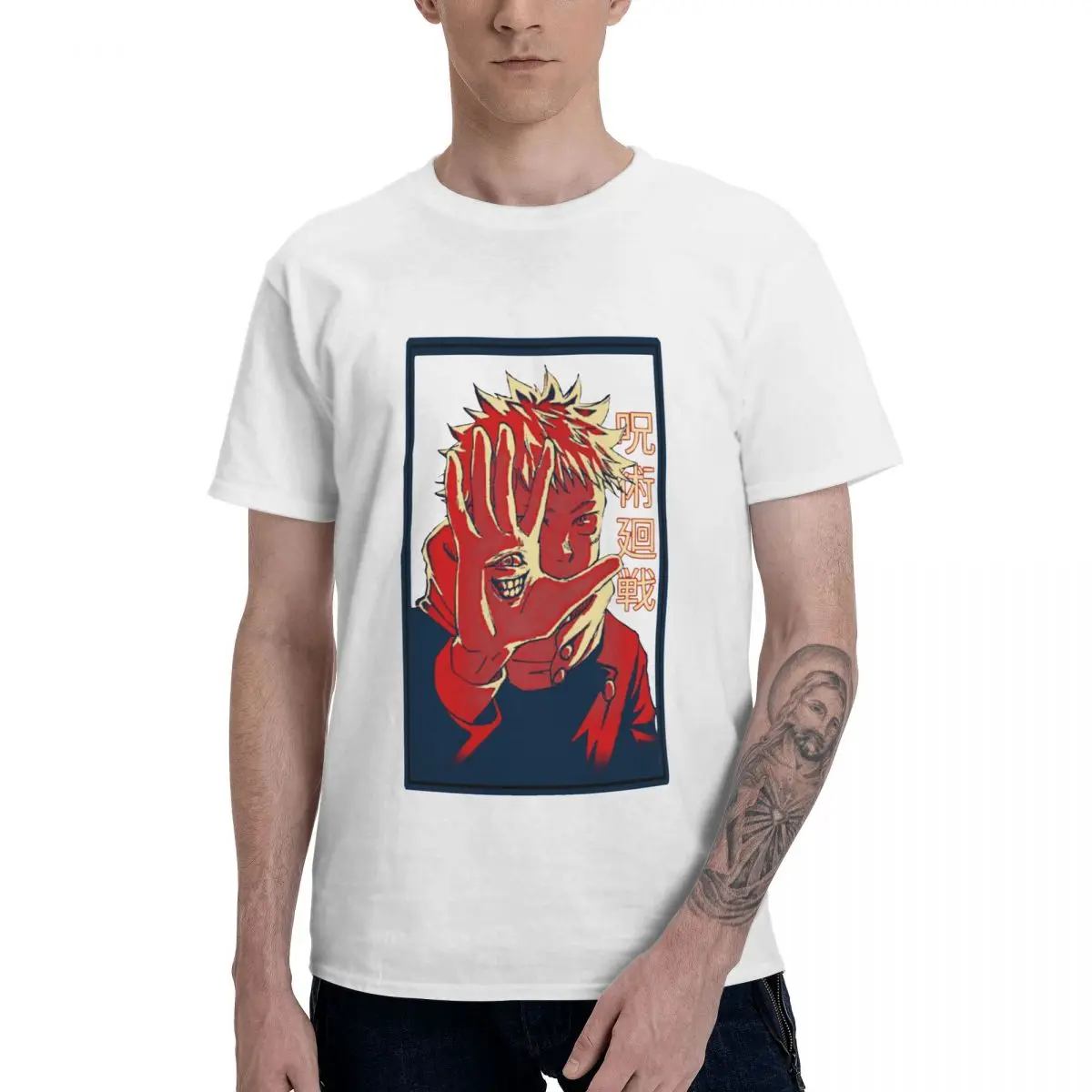 

Jujutsu кайсен мужские футболки забавная футболка с короткими рукавами и круглым воротником, футболки натуральный хлопок классическая одежда