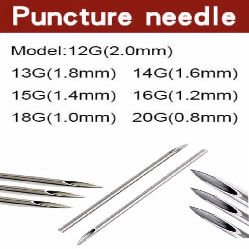 

ARVIN 1PC Surgical Steel Tri-Beveled Sterile Medical Piercing Needles Catheter Piercing 14G 15G 16G 18G 20G Body Jewelry Tools