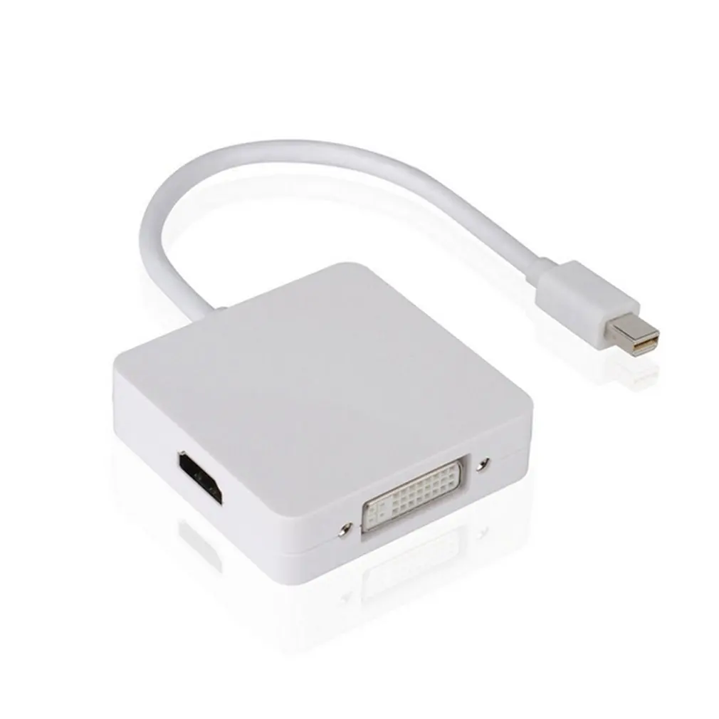 3 в 1 Mini displayport DP Thunderbolt to DVI VGA HDMI конвертер Кабель адаптер для iMac Mac Pro Air Book монитора