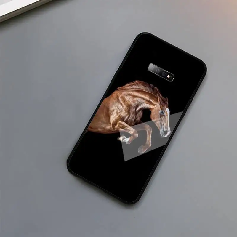 

Horse animal Phone Case Tempered glass For Samsung S6 S7 edge S8 S9 S10 e plus note8 9 10 pro