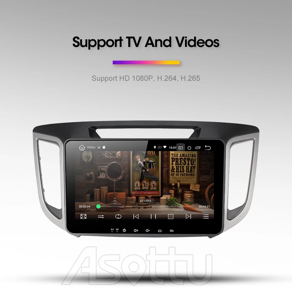 Автомобильный dvd-плеер Asottu HY301 2G android 9,0 PX30 1024*600 для HYUNDAI IX25 CRETA gps стерео автомобильный мультимедийный плеер dvd