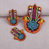 2pcs cool punk palm embroidery patches for clothing appliques stickers iron on bags kid dress decoration