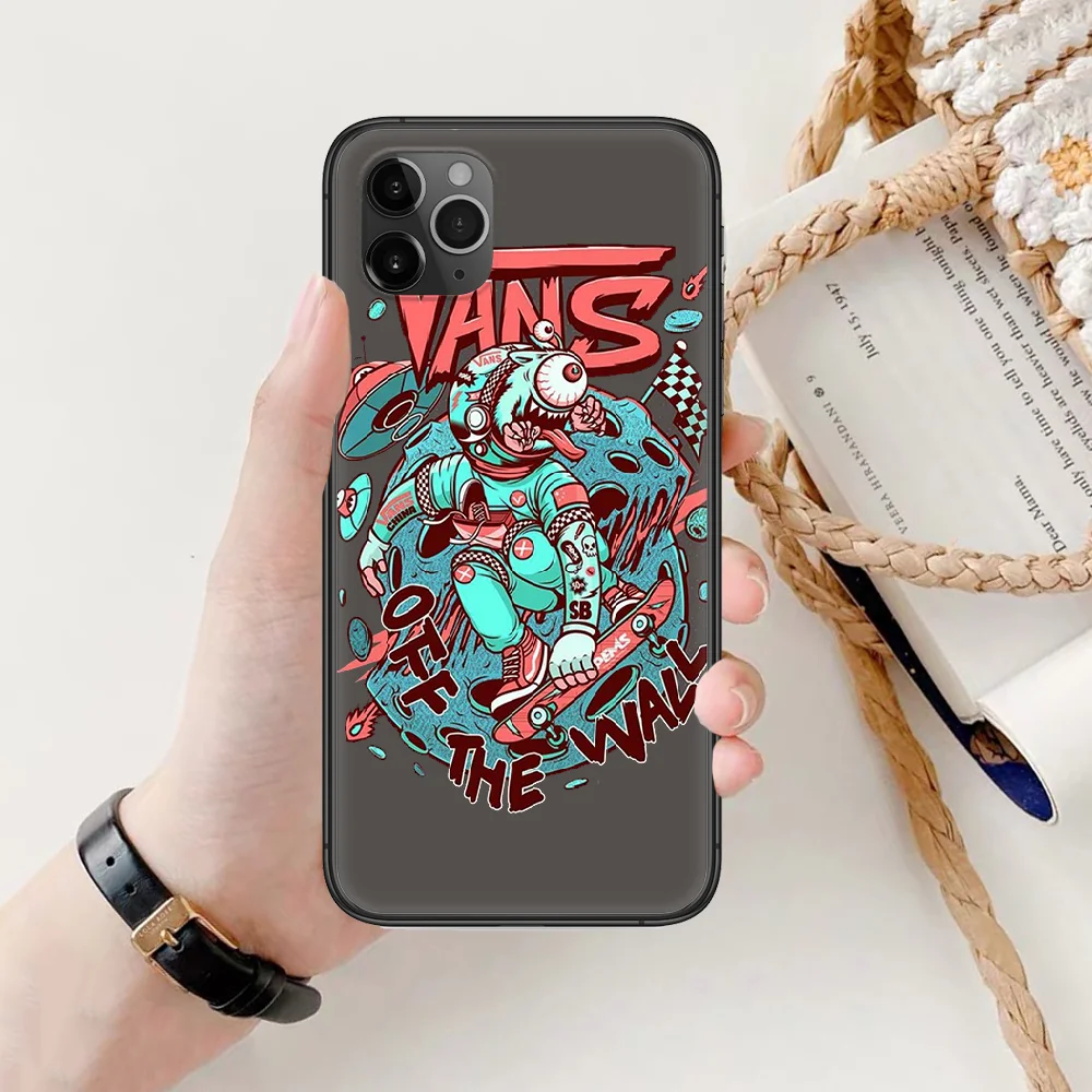 

Street Skateboard Brand vansing Phone Case Cover Hull For iphone 5 5s se 2 6 6s 7 8 12 mini plus X XS XR 11 PRO MAX black trend