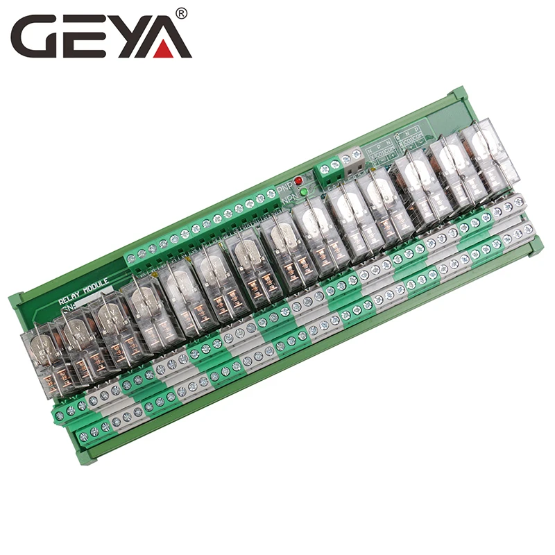 GEYA 2NG2R DPDT реле 14 канальный релейный модуль 2NO 2NC Omron ПЛК 12V 24V AC/DC | Обустройство дома