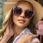 Солнцезащитные очки кошачий глаз для мужчин и женщин, классический дизайн, в металлической оправе, квадратные, для путешествий