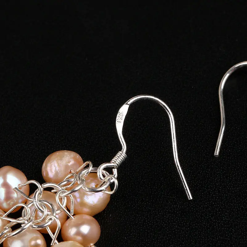 Серьги-подвески из натурального пресноводного жемчуга | Украшения и аксессуары