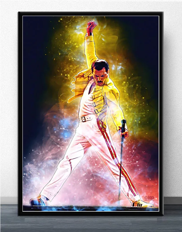 

Hot Freddie Mercury Rock Music Canvas Painting Posters And Prints Wall Pictures For Living Room Abstract Decorative Home Decor
