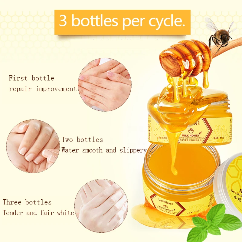 LAMILEE Milk honey ручная маска ручной воск увлажняющий отбеливающий уход за кожей