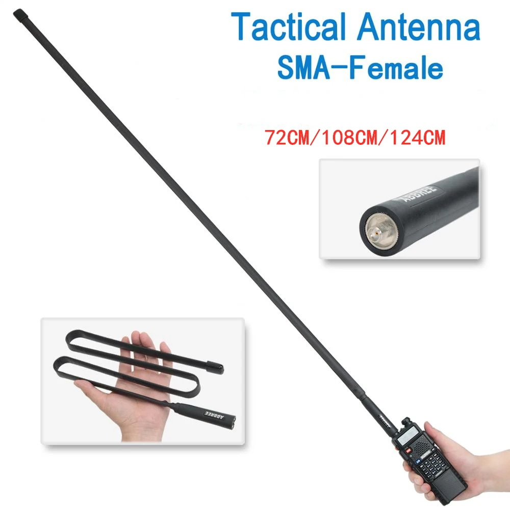 CS Tactische Antenne Sma-Female Dual Band Vhf Uhf 144/430Mhz Opvouwbaar Voor Walkie Talkie Baofeng UV-5R UV-82 UV5R Pofung Uv82