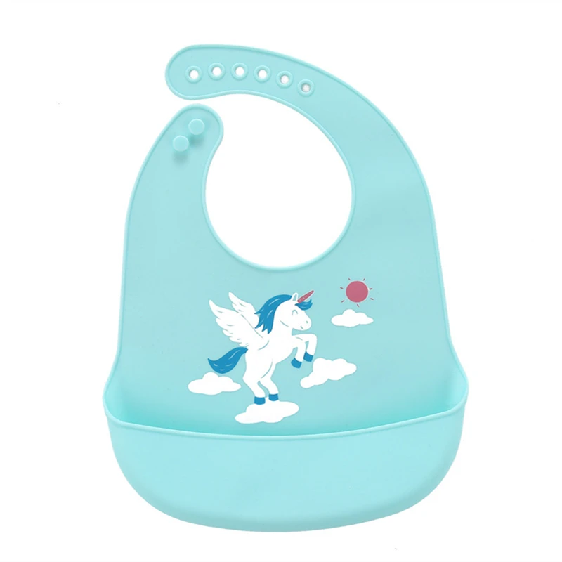 34 Colors Adjustable Baby Bibs Waterproof Silicone Feeding Baby Saliva Towel Newborn Cartoon Waterproof Aprons Baby Bibs