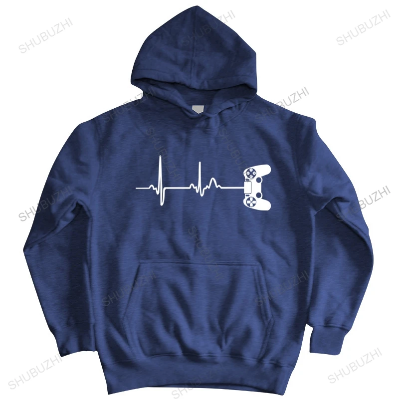 

Прямая поставка, Мужская Осенняя черная толстовка с капюшоном для геймеров, толстовка с изображением сердцебиения для игроков в видеоиграх...