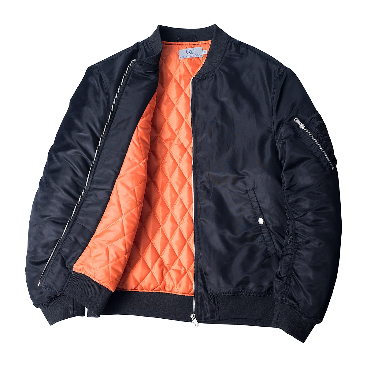 HELLEN&WOODY Menswear Fashion Print Down Jacket 100% Cotton WInter Warm Mens Coats Luxury Clothing