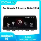 COHO для Mazda 6 Atenza 2014-2016 1920*720 12,3 дюймов Android 10 4G Автомобильный радиоплеер навигация GPS 8-ядерный 6 + 128G радио мультимедиа