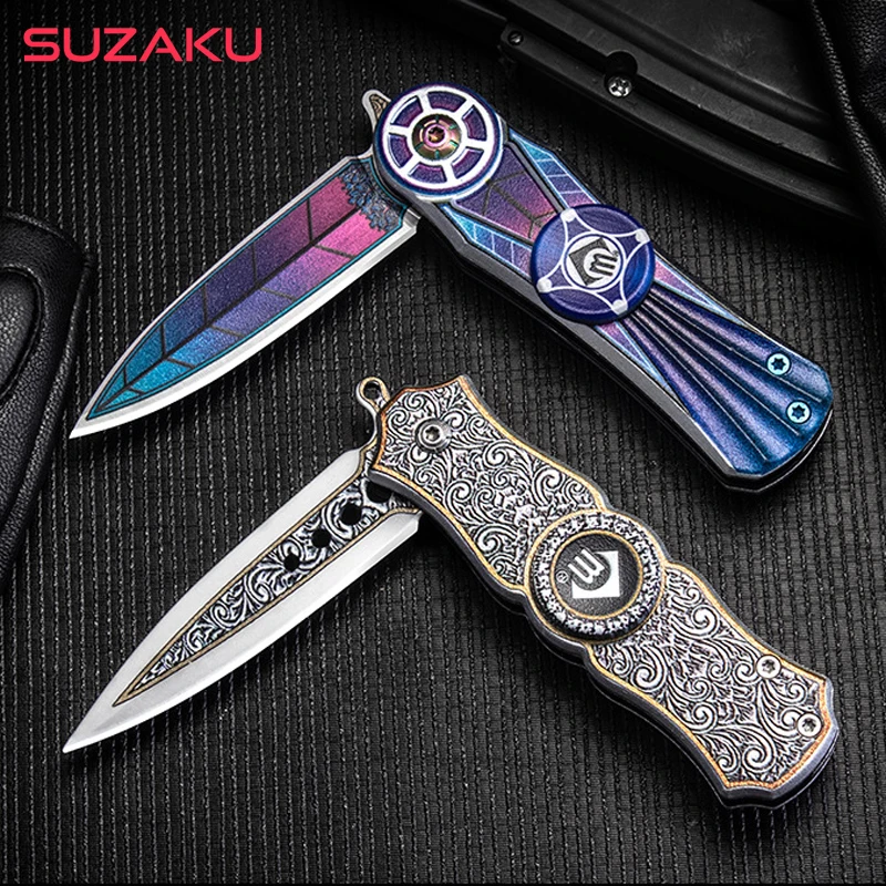 

Damascus Tactical Knife Folding Blade Knives Toy Portable Pocket Knife Outdoor Tools Camping Hunting Survival Knife Seiko Gyro