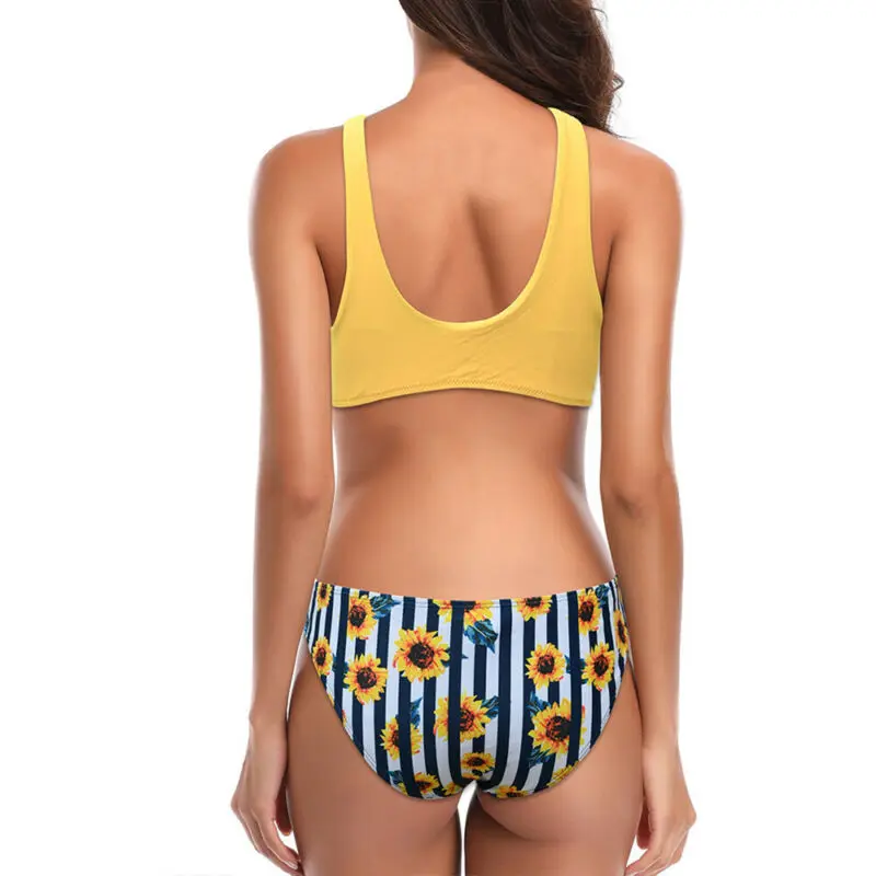 

Women's Floral Sexy Bikini Padded Push-Up Split Swimsuit Swimwear Summer Holiday