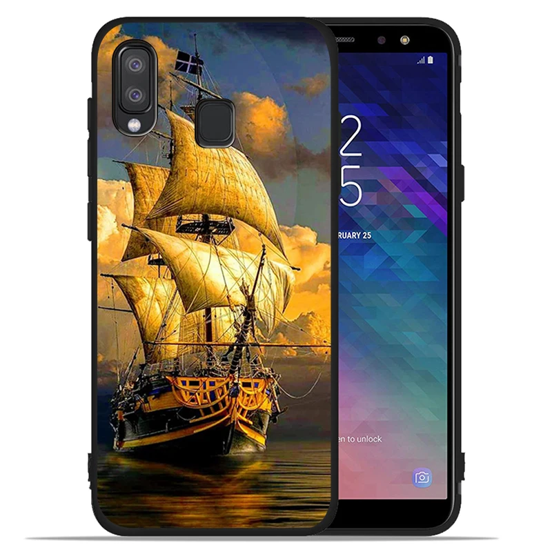 Парусник чехол для телефона Samsung A10 A20E A30 A40 A50 A60 A70 M10 M20 M30S M40 A01 A21 A31 A51 A71 4G|Бамперы| |