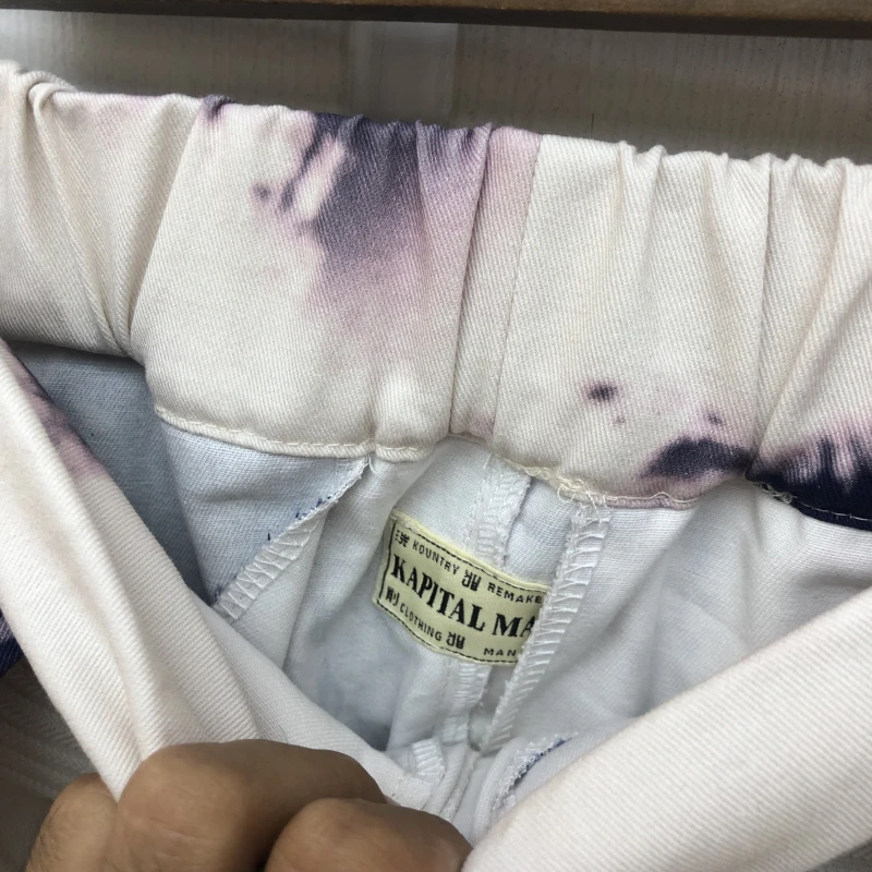 

New Tie Dye Pants Men Women 1:1 High-Quality Oversize Canvas Sweatpants Hip-Hop KAPITAL Trousers Tracksuit
