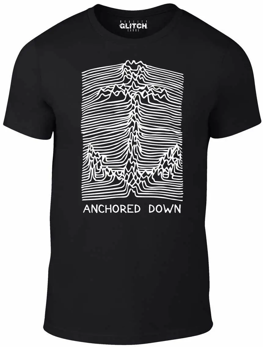 Мужская футболка Reality Glitch с якорем модный дизайн|Мужские футболки| |