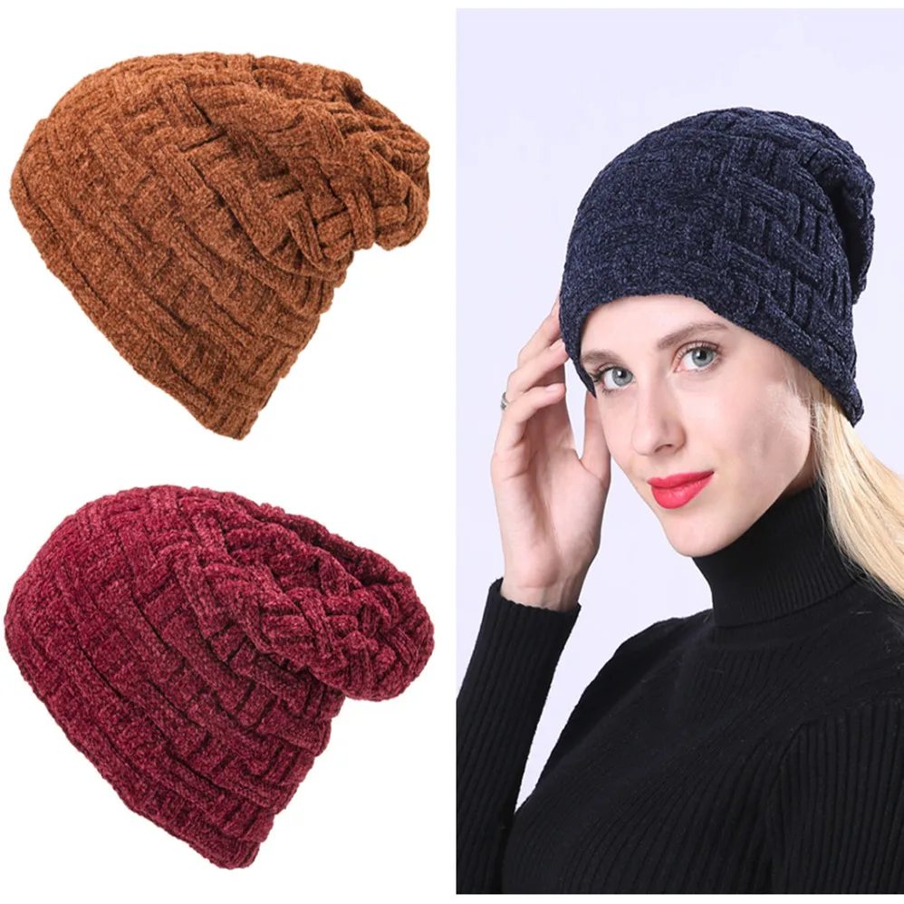 

Winter Hats for Women Winter Double-layer Plus Velvet Thick Men's and Women's Pullover Hats Outdoor Ski Hats Nursing Cap Beanie