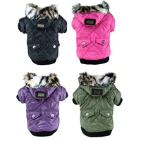 pets doggy puppy warm winter coat zipper fold hoodies jackets dog costume pet cat apparel dog clothes
