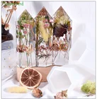 Хрустальная эпоксидная форма шестиугольная коническая форма для свечей силиконовая форма для свеч принадлежности для изготовления DIY украшения дома формы из смолы глиняная форма