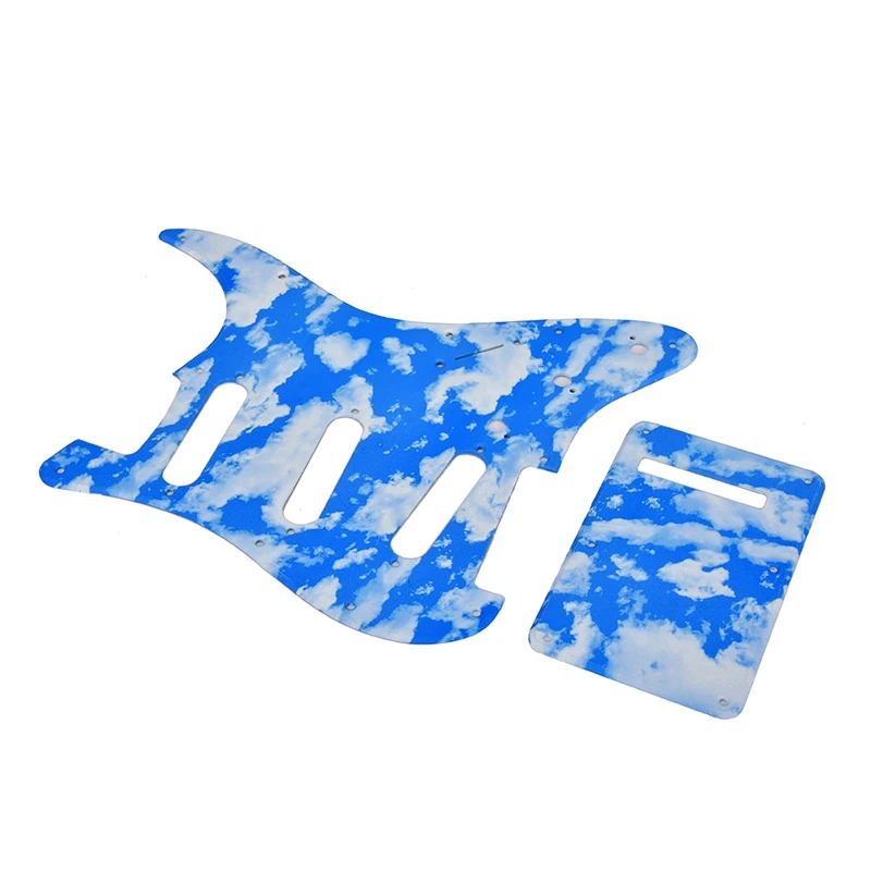 Гитарные детали-для голубого неба белого облака SSS ST гитарные накладки и задняя