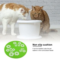 pet placemat cat dog large floral anti slip waterer pad silicone water dispenser fountain feeder mats feeding accessories