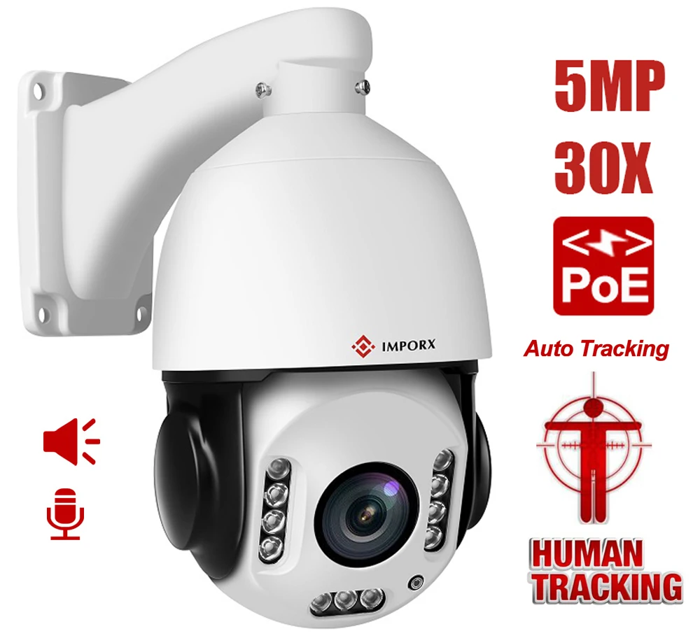 

5MP 30X ZOOM POE Hikvision Protocol SONY IMX 335 Human Face Recognition Auto Tracking PTZ Speed Dome IP Camera Surveillance