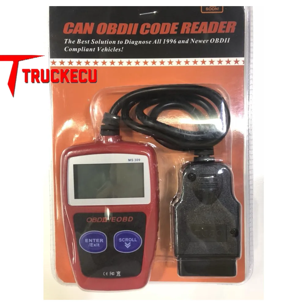 Автомобильный сканер MaxiScan MS309 универсальный считыватель кодов OBDII/EOBD OBD2 PK KW808 ELM327