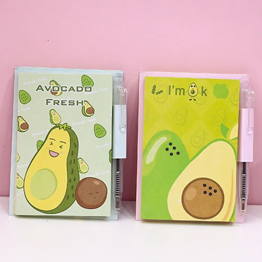 Kawaii авокадо с шариковой ручкой записная книжка дневник книга для упражнений