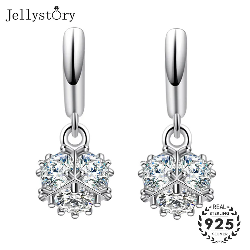 Jellystory модный 925 Висячие серьги из серебра пробы ювелирные изделия для женщин с