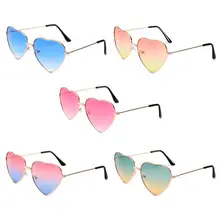 2020 New Women Rimless Sunglasses Fashion Heart-shaped Sun Glasses For Wome Retro Cute 90s Gradient 