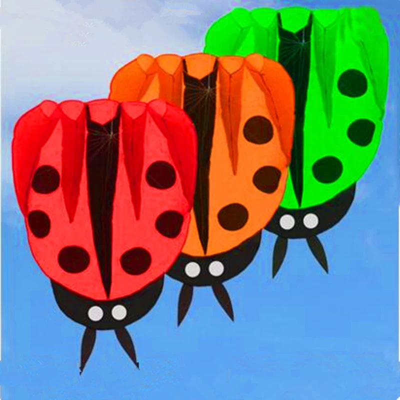 

free shipping large ladybug kite buggy animated kites for kids inflatable kite handle fish weifang soft kite factory ikite