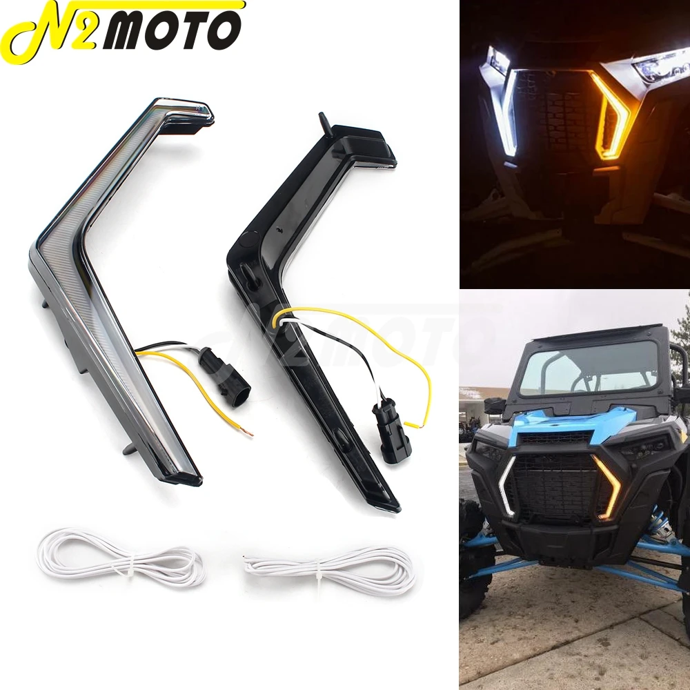 Мотоцикл черный светодиодный передний указатель поворота Fang светильник для