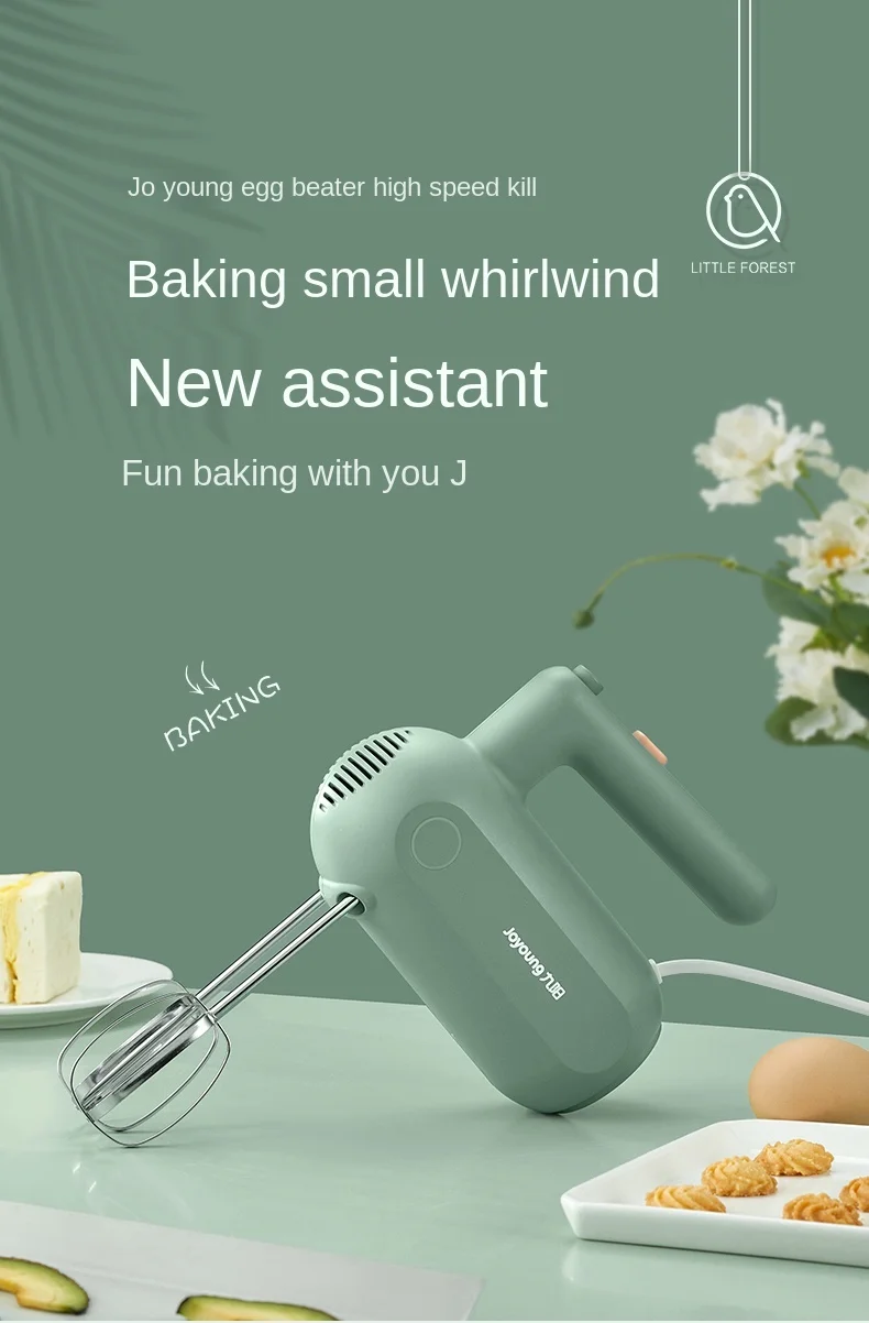 

zq Egg Beater Electric Baking at Home Small Cake Mixer Automatic Cream Whipper Handheld Blender
