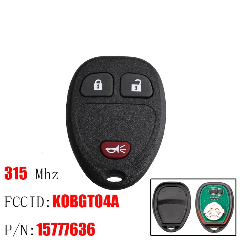 Новый 2 + 1 кнопки дистанционного ключа 315 МГц для Chevrolet HHR Uplander Pontiac Монтана SV6
