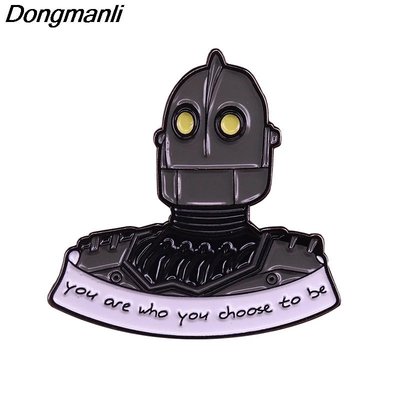 DZ97 The Iron Giant Enamel Pins Brooches for Women Fashion Lapel  Backpack Bags Badge Gifts Movie Jewelry