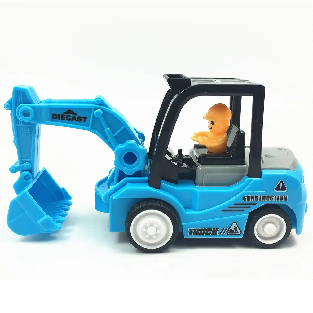Mini Diecast Plastic Construction Vehicle Engineering Cars Excavator Model Toys For Children Boys Gift |