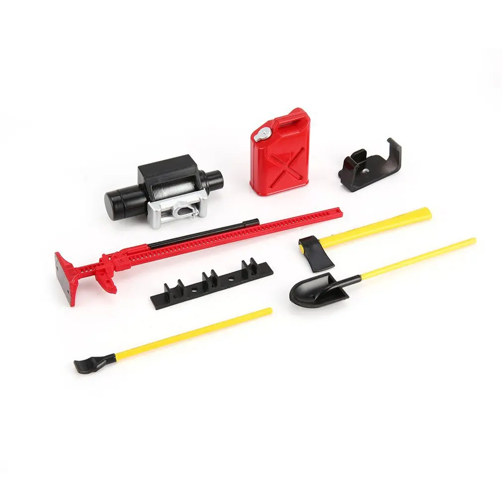 

6Pcs AX 10008 RC Decoration Tool Set Box Case Accessories Kit For Axial SCX10 RC4WD D90 D110 1/10 RC Car Crawler