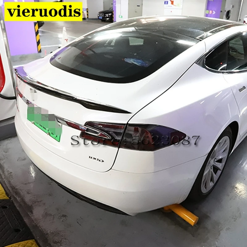 Для Tesla модель S 2015 2017 заднее крыло спойлера на крышке багажника Спойлеры крыльев