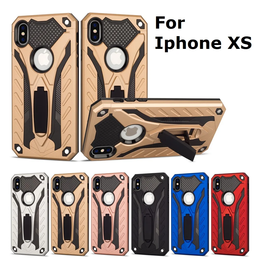 Для iPhone X XR XS XSMAX жесткий чехол для телефона с подставкой 6s Knight Armor 6 7PLUS 8 Coque Funda |