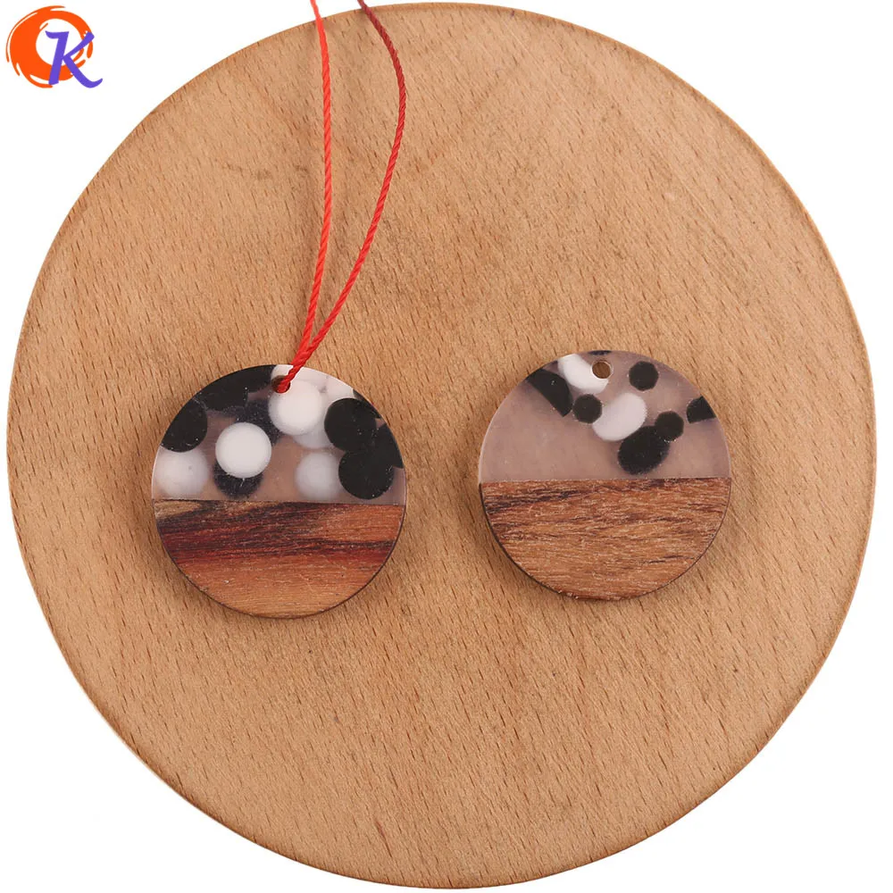 

Cordial Design 40Pcs 28*28MM Jewelry Accessories/Earrings Making/Wood & Resin/Coin Shape/DIY Parts/Hand Made/Earring Findings