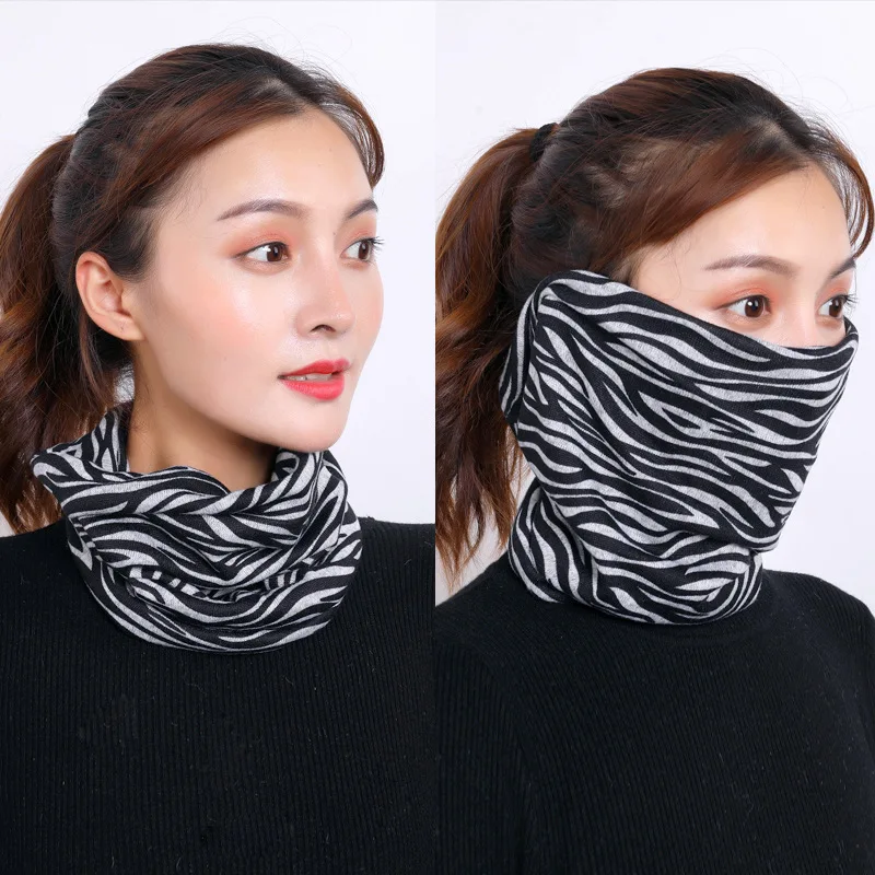 Вязаный шарф-снуд для шеи зимний женский и мужской плотный Флисовый Шарф-кольцо