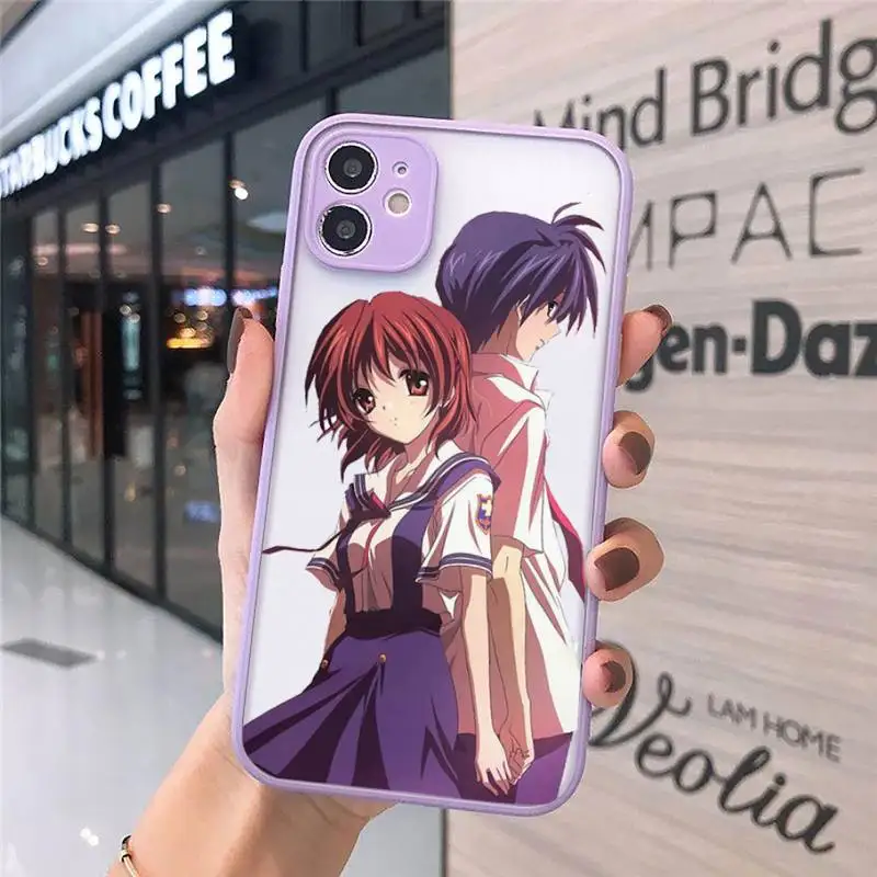 

Clannad tomoya okazaki nagisa Phone Case matte transparent For iphone 7 8 11 12 plus mini x xs xr pro max cover